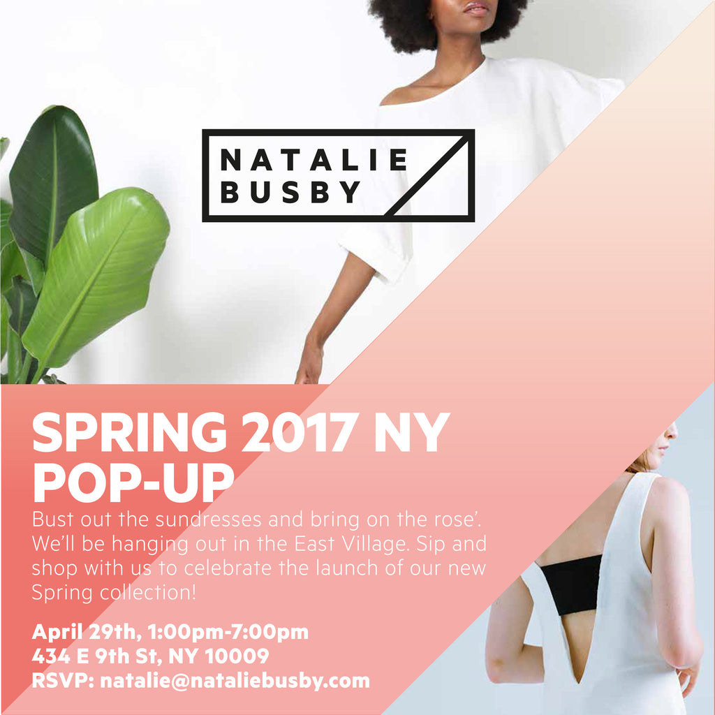 NY Pop-Up Shop April 29, 2017